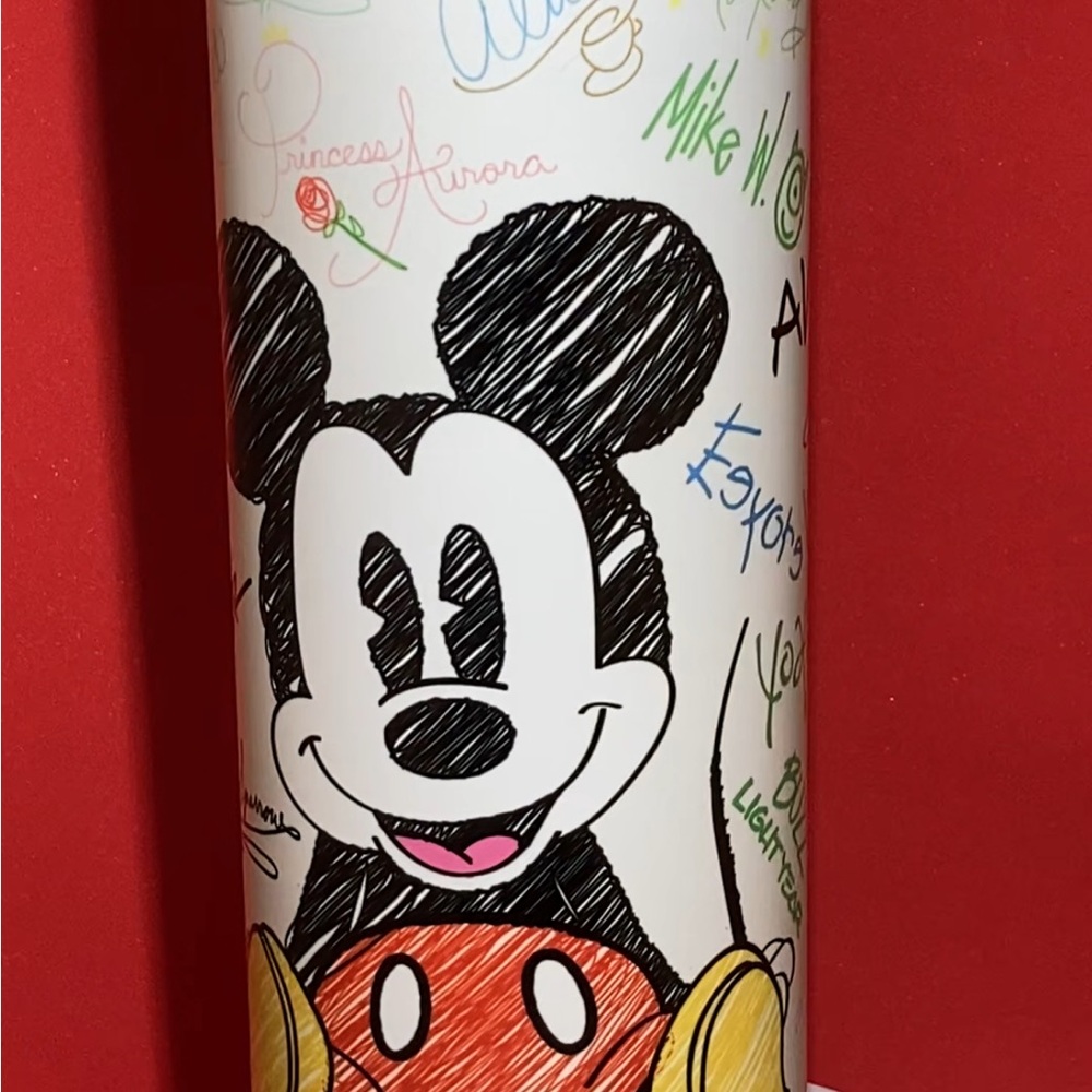 Disney Mickey Mouse Autograph Tumbler - Red, Black, White